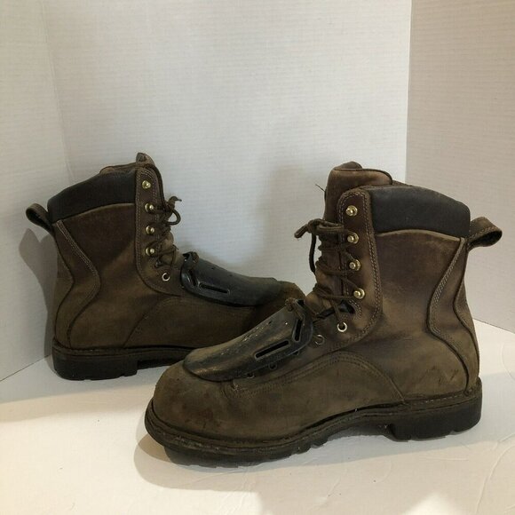 Danner Mens Size 13 Brown Leather 8” Quarry 2.0 AT GTX Steel Toe Logger Boots - Picture 11 of 16